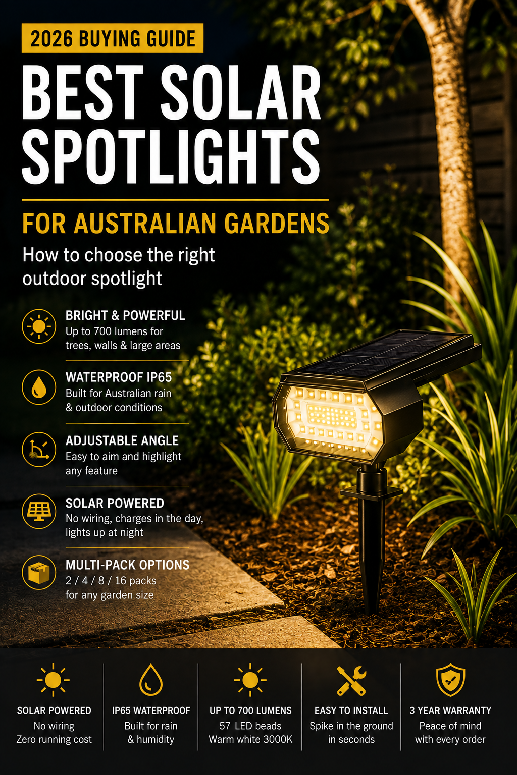 Best Solar Spotlights for Australian Gardens: How to Choose the Right Outdoor Spotlight