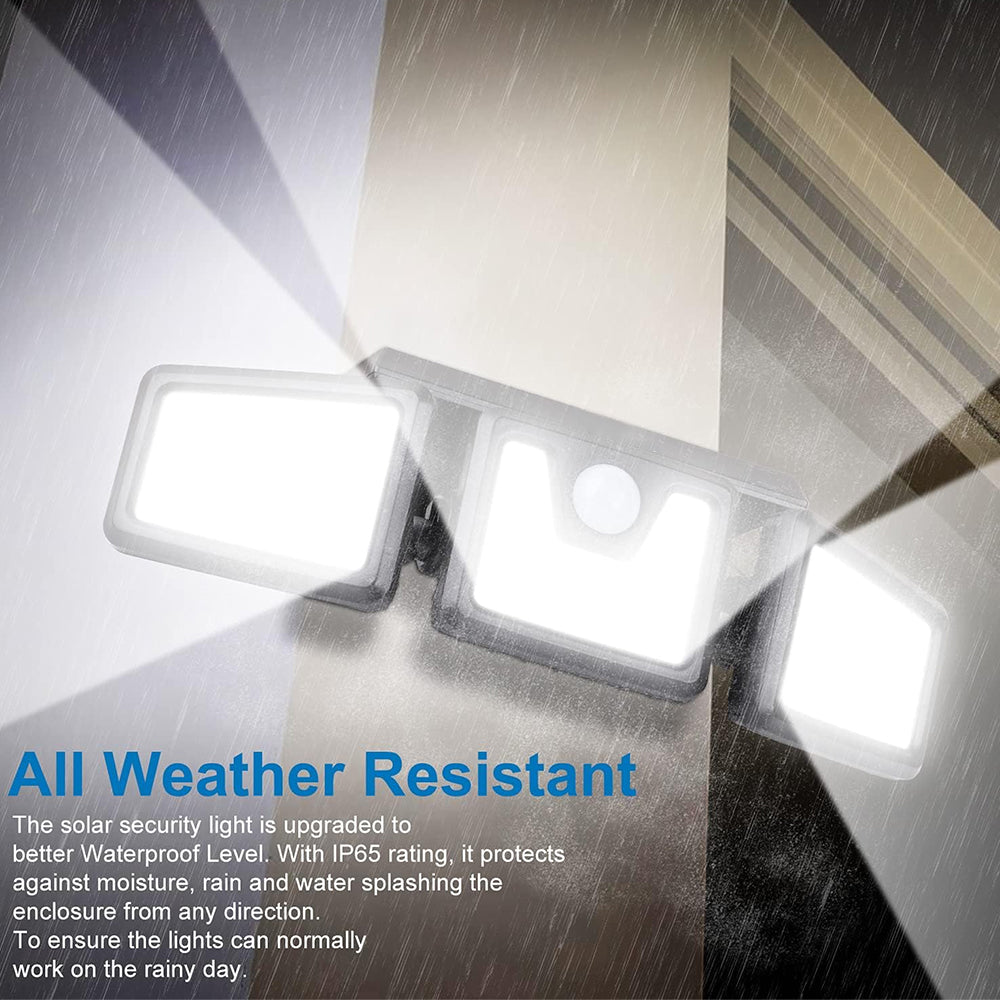 3-Head Solar Motion Light Solar Wall Lights LED Motion Light