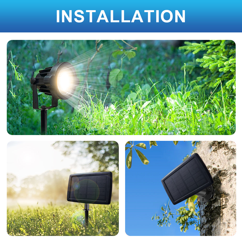 Solar Spotlight Pack  Outdoor Garden Lights for Garden Yard Path Driveway Porch Walkway