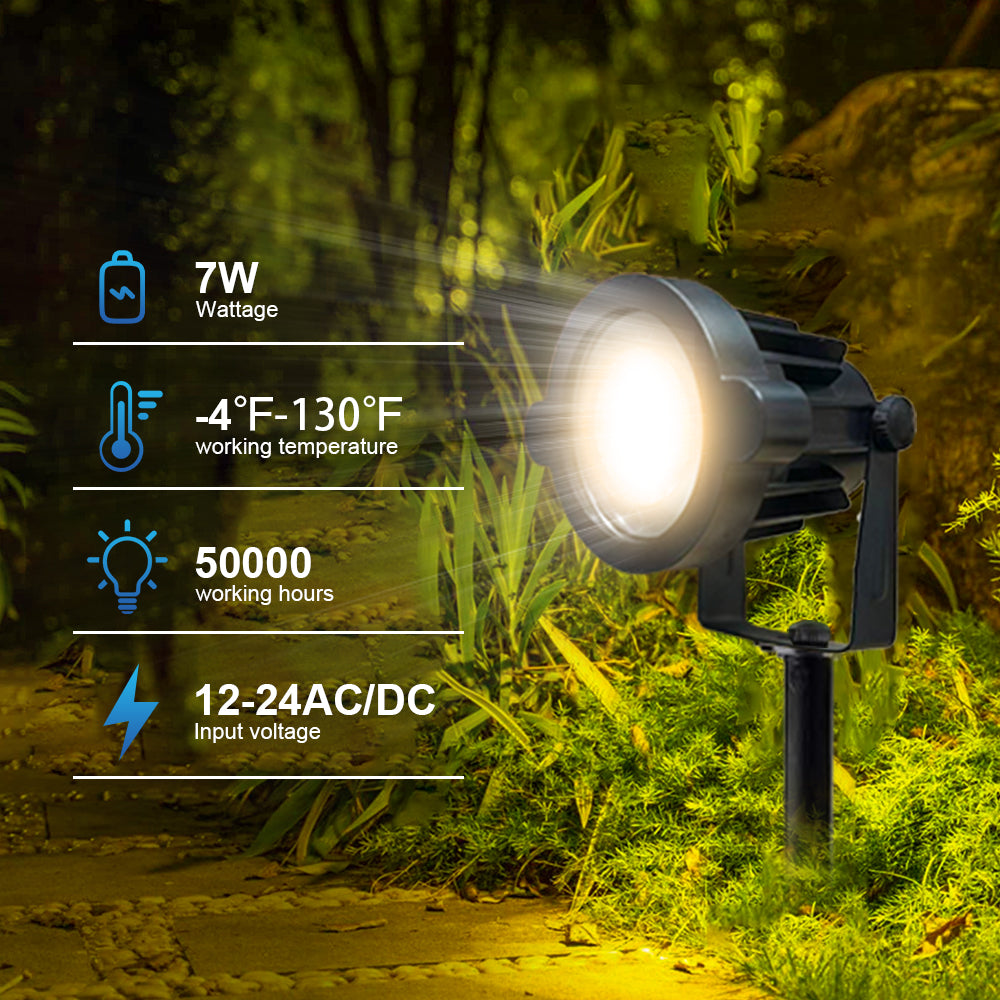 Solar Spotlight Pack  Outdoor Garden Lights for Garden Yard Path Driveway Porch Walkway