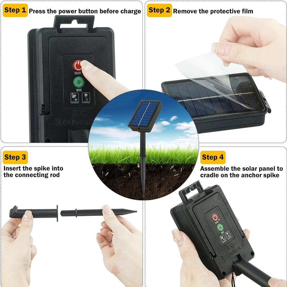 Solar Garland Fairy String Lights 100/200/500 LED Outdoor Garden Christmas Party