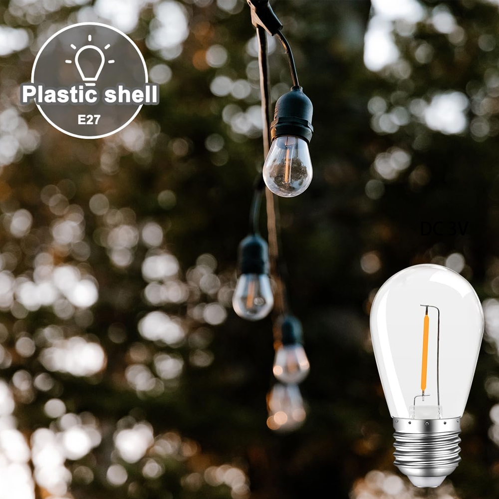 4 pcs Replacement LED Bulbs Pack for Solar Powered Festoon Lights outdoor solar bulbs