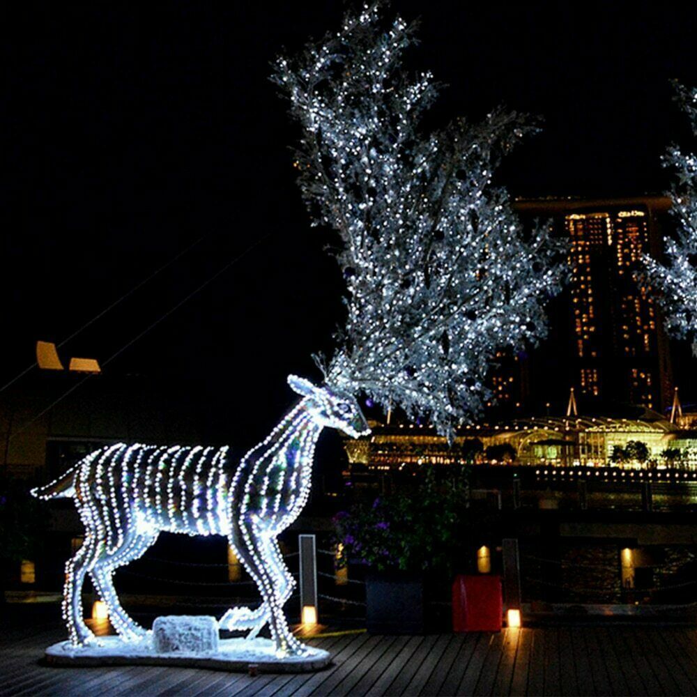 Solar Garland Fairy String Lights 100/200/500 LED Outdoor Garden Christmas Party