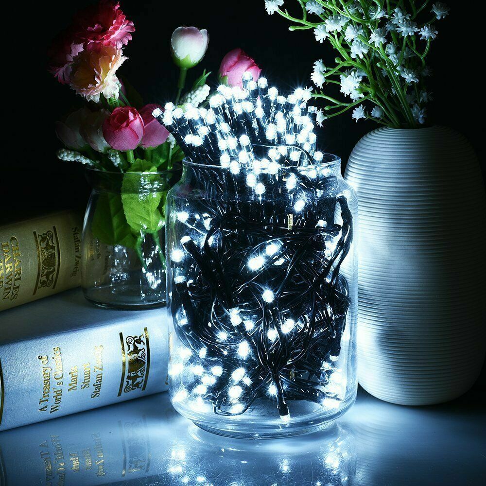 Solar Garland Fairy String Lights 100/200/500 LED Outdoor Garden Christmas Party