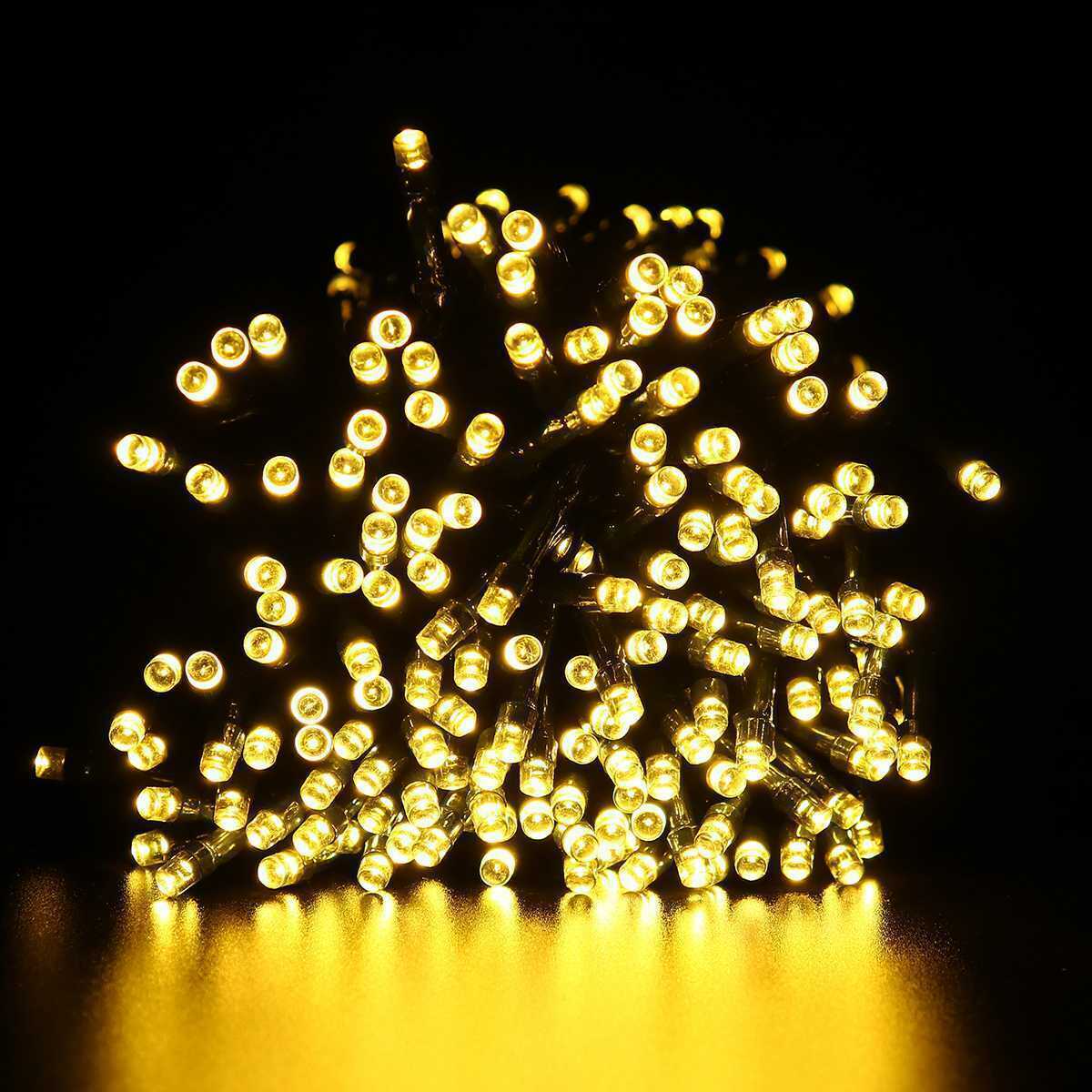Solar Garland Fairy String Lights 100/200/500 LED Outdoor Garden Christmas Party