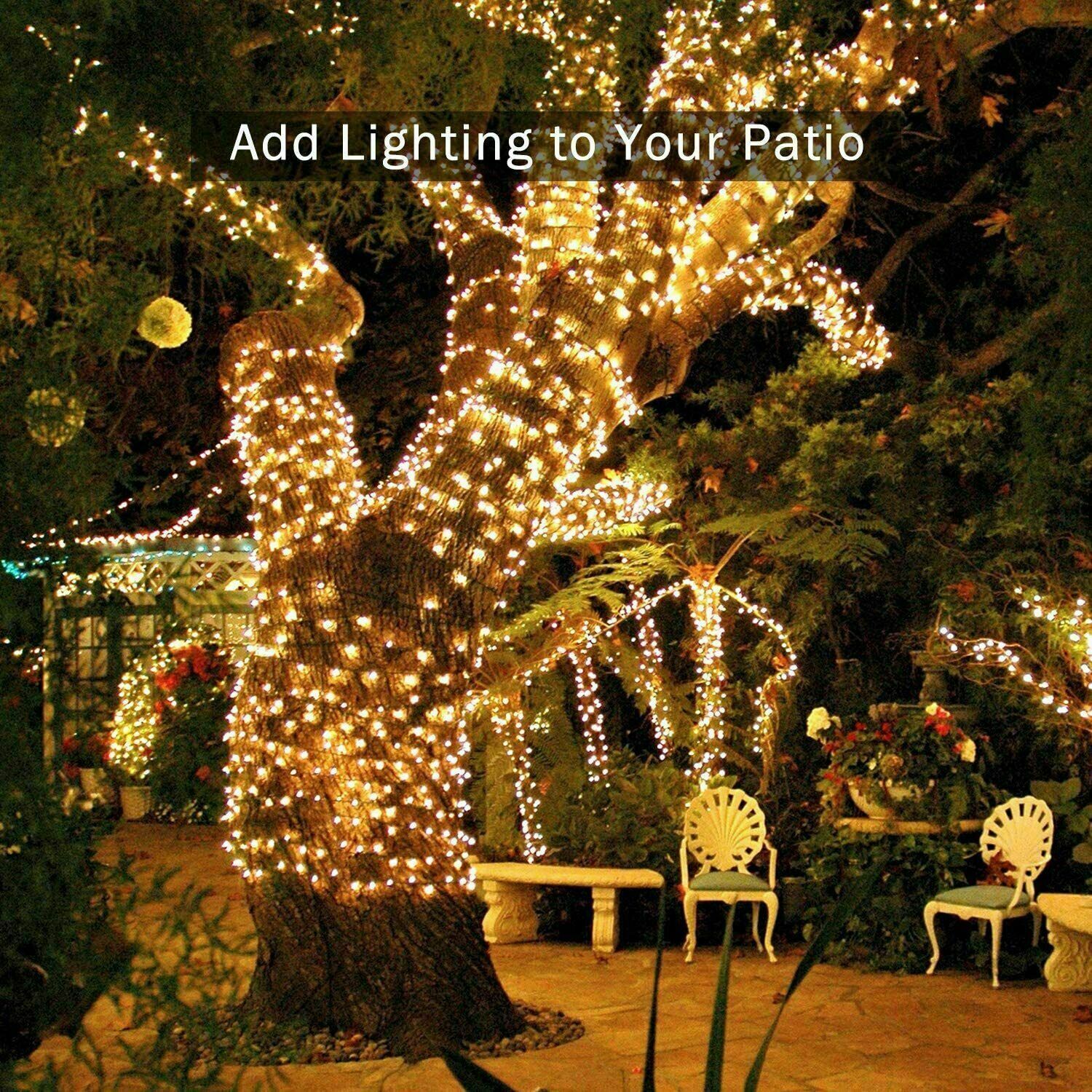 Solar Garland Fairy String Lights 100/200/500 LED Outdoor Garden Christmas Party