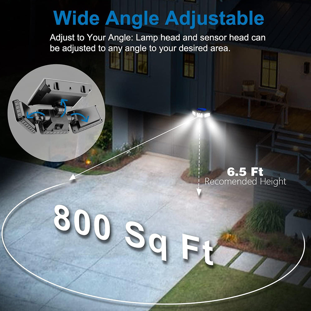 3-Head Solar Motion Light Solar Wall Lights LED Motion Light