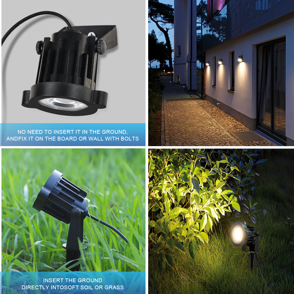 Solar Spotlight Pack  Outdoor Garden Lights for Garden Yard Path Driveway Porch Walkway