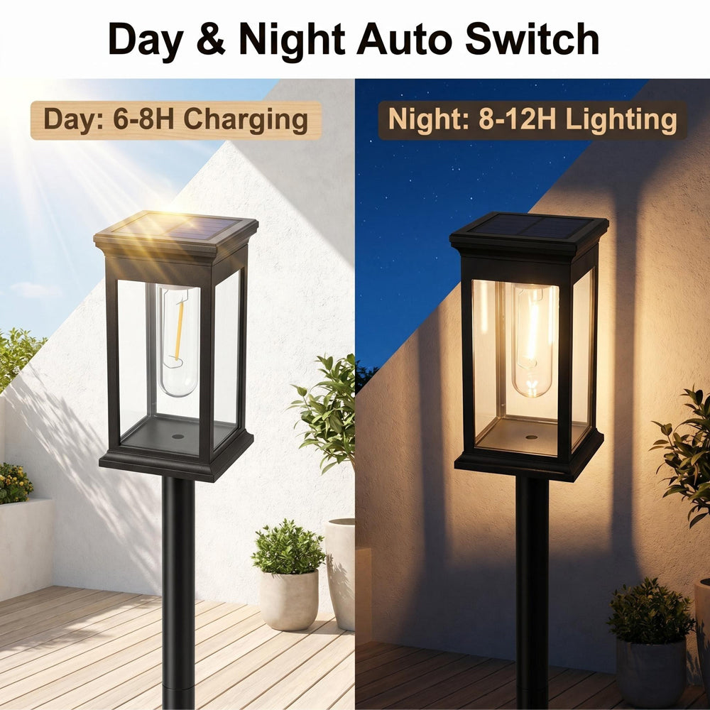 Solar Pathway Lights – Warm White LED Garden Lights