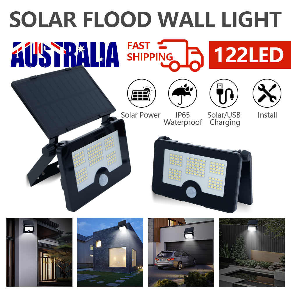 Solar Motion Sensor Lights Australia | 122 LED Outdoor Security Light