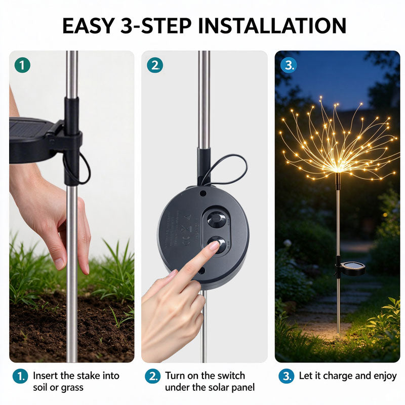 Solar Firework Lights – Outdoor Garden Decorative Lights