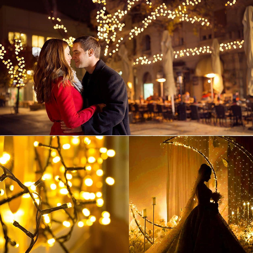 Solar Garland Fairy String Lights 100/200/500 LED Outdoor Garden Christmas Party
