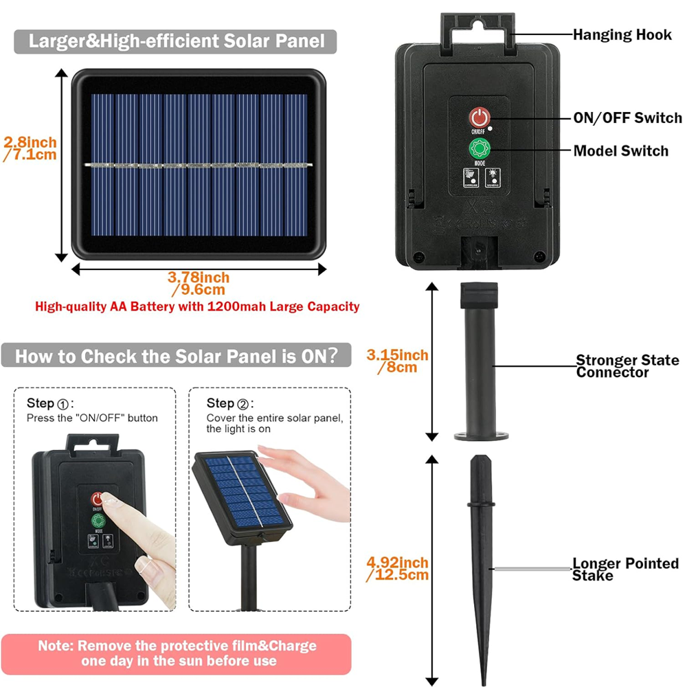 Solar Garland Fairy String Lights 100/200/500 LED Outdoor Garden Christmas Party