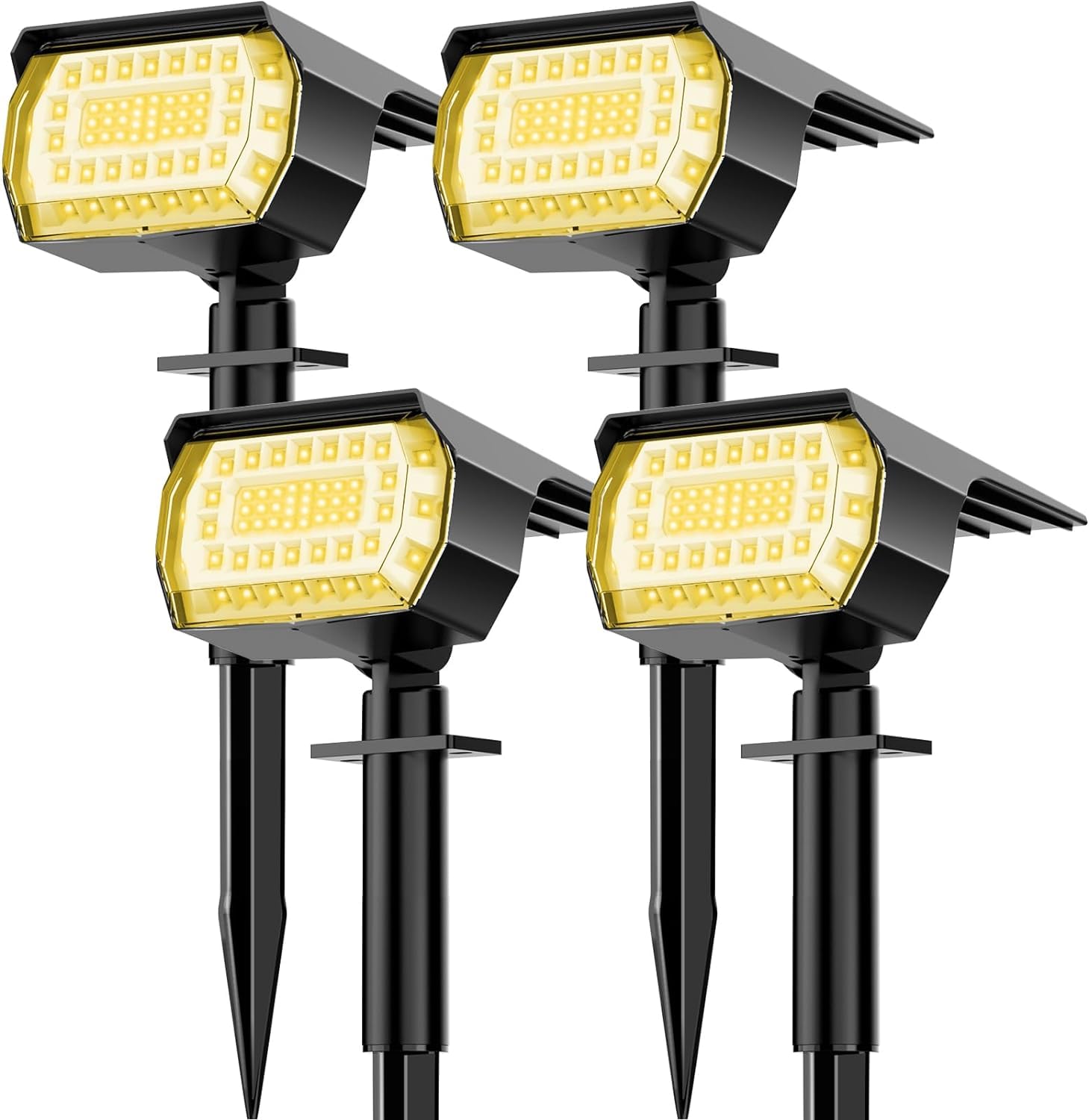 Solar Landscape Spot Lights Outdoor, IP65 Waterproof, Lights for Garden Gate Yard Garage Pathway Outside with 3 Lighting Modes [Warm White]