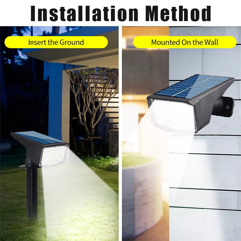 Solar Landscape Spot Lights Outdoor, IP65 Waterproof, Lights for Garden Gate Yard Garage Pathway Outside with 3 Lighting Modes [Warm White]
