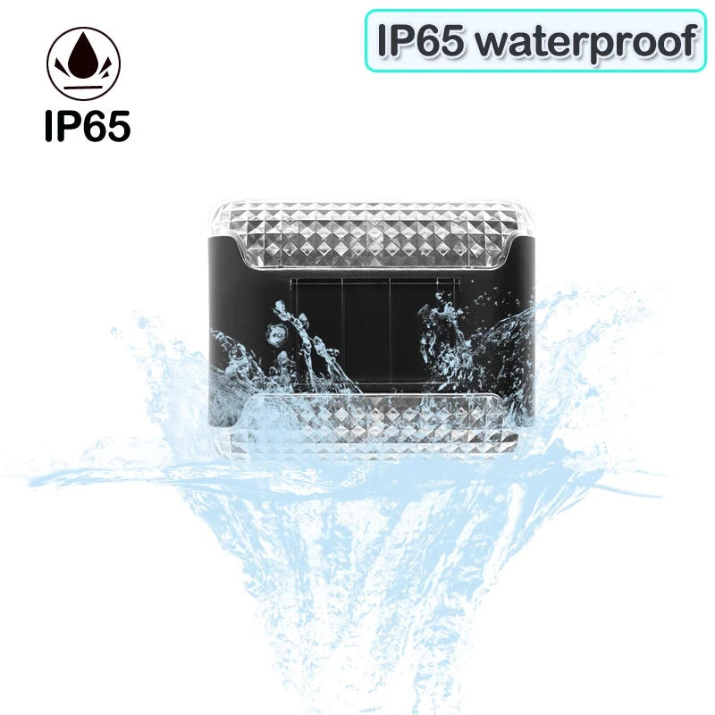 Solar Outdoor Wall Light - Waterproof Solar Fence and Wall Lighting, 4 Pieces Long Life LED Light for Garden, Patio, Fence, Landscaping