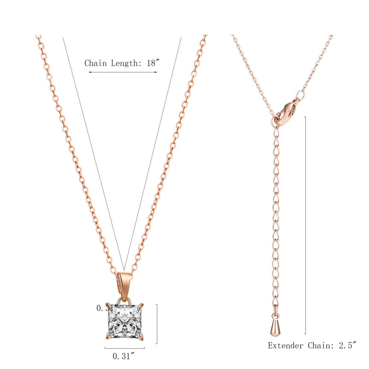 WHEN YOU SPEND 350 AUD FREE Silver/14K Gold/Rose Gold Plated Cubic Zirconia Necklace,Dainty Infinity Simulated Diamond Pendant Necklace for Women Jewelry Gift Bridesmaid Necklace