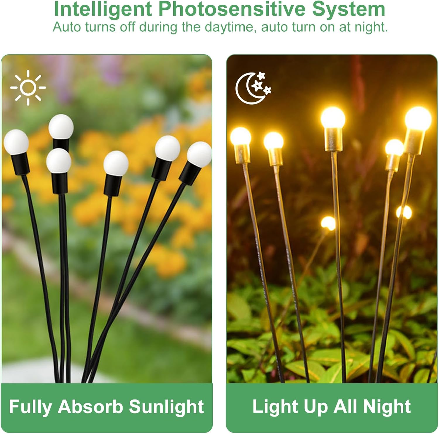 Solar Firefly Light Outdoor Garden Swaying LED Lamp Waterproof Landscape lawn