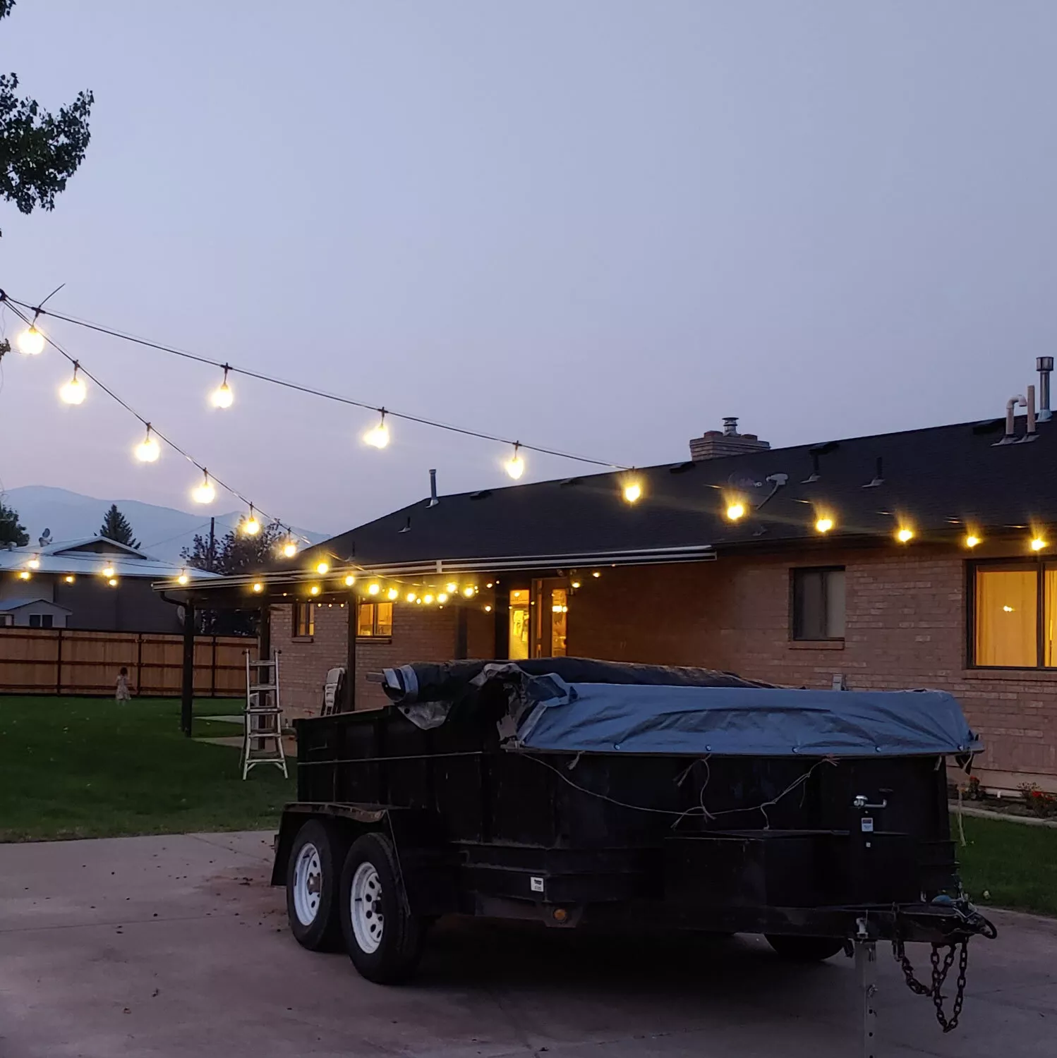 15LED 48FT Solar Festoon String Lights Wedding Party Lights WaterProof Outdoor