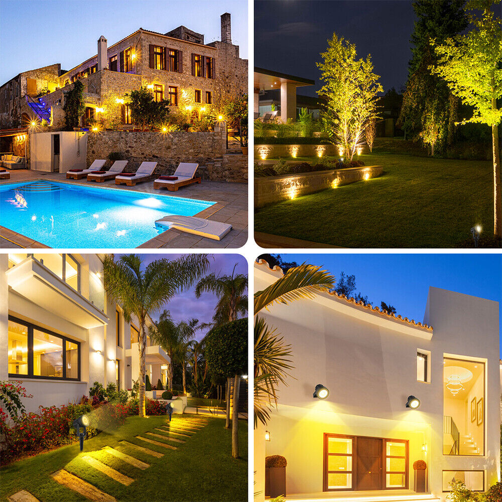 Solar Spotlight Pack  Outdoor Garden Lights for Garden Yard Path Driveway Porch Walkway