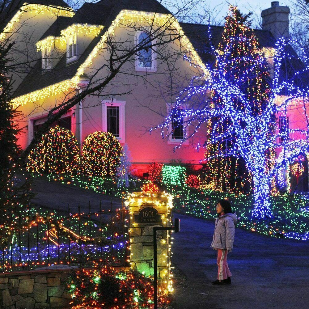 Solar Garland Fairy String Lights 100/200/500 LED Outdoor Garden Christmas Party